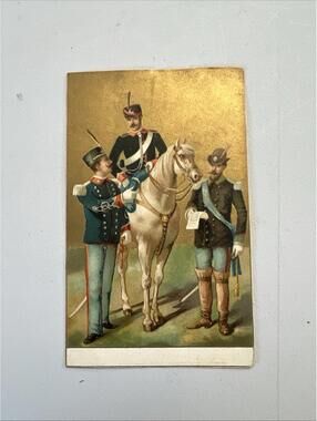 1885 Babbitt’s Soap Military Uniforms Trade Card-Italy Cavalry Horse Soldiers